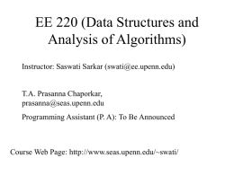 CSE 220 (Data Structures and Analysis of Algorithms)