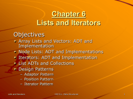 Lists and Iterators
