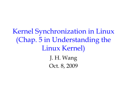 Synchronization in Linux