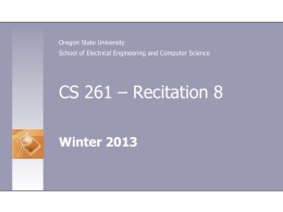CS 261 – Recitation 7 - Classes