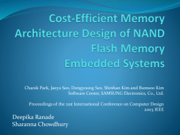 Cost-Efficient Memory Architecture Design of NAND Flash