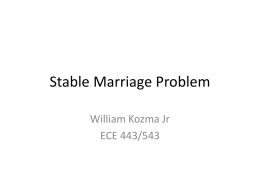 Stable Marriage Problem - University of Arizona Math