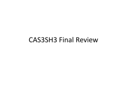 Final review - McMaster Computing and Software