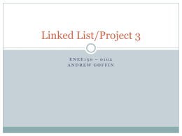 Linked Lists and Project 3