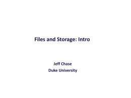 Storage - Duke Database Devils