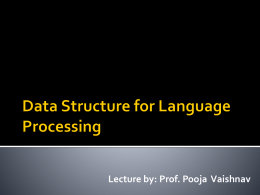 Data Structure for Language Processing