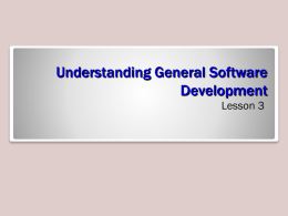 Understanding General Software Development