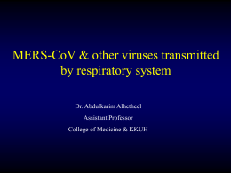 7-MERS-COV and other viruses transmitted through