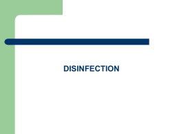 DISINFECTION Disinfection