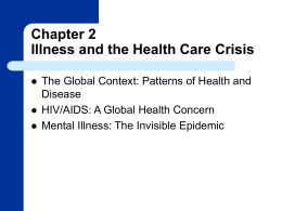 Chapter 2 Illness and the Health Care Crisis