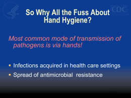 Hand Hygiene in Healthcare Settings Core