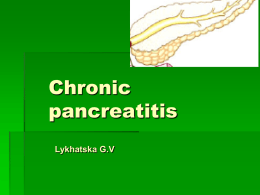 13. Chronic pancreatitis