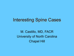 Interesting Spine Cases