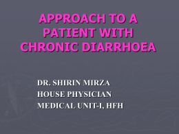 approach to a patient with chronic diarrhoea