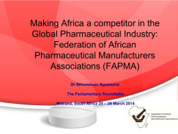 FAPMA Parliamentary Roundtable Presentation