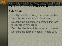 Wellness and Fitness for life Chapter 1