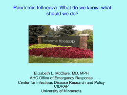 Understanding Pandemic Influenza