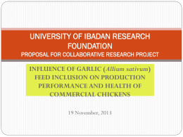 UNIVERSITY OF IBADAN RESEARCH FOUNDATION _garlic