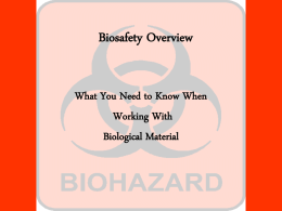 Biosafety Overview