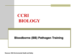 (BB) Pathogen Training - Community College of Rhode Island