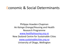 Economic & Social Determinants Philippa Howden