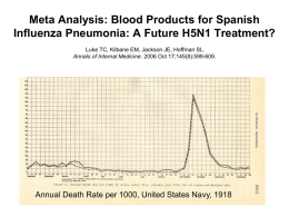 Meta Analysis: Blood Products for Spanish Influenza