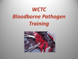 WCTC Bloodborne Pathogens Training