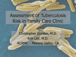 Assessment of Tuberculosis Risk in Family Care Clinic