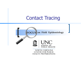 Contact Tracing - UNC Center for Public Health Preparedness