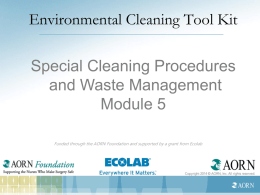 Special Cleaning Procedures - Association of periOperative