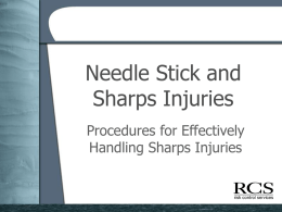 Needle Stick Injuries - Risk Management Consulting