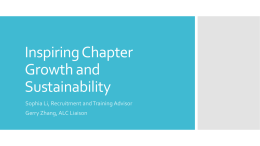 Inspiring Chapter Growth and Sustainability