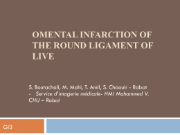 Omental infarction of the round ligament of live
