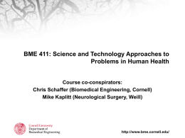 BME 411: Science and Technology Approaches to Problems in