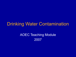 Water Contamination - AOEC