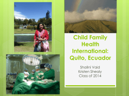 Child Family Health International: Quito, Ecuador