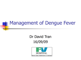 Management of Dengue Fever