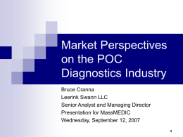 Market Perspective on the POC Diagnostics Industry