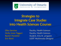 Strategies to Integrate Case Studies into Health Sciences