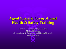 Occupational Health & Safety for Animal Biocontainment Work