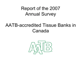 Report on the 2007 Annual Survey