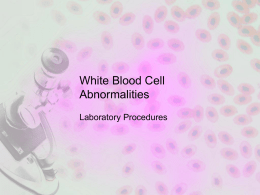 White Blood Cell Abnormalities