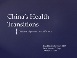 China’s Health Transitions