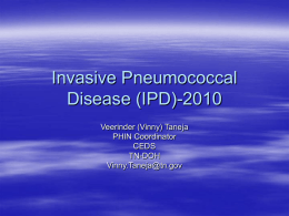 Invasive Pneumococcal Disease (IPD)
