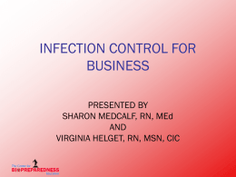 INFECTION CONTROL FOR BUSINESS