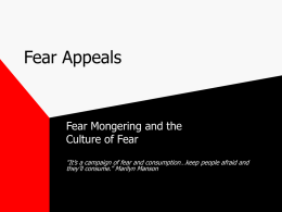 Fear Appeals PPT