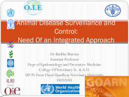 Animal Disease Surveillance and Control: Need Of an Integrated
