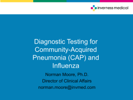 Current Status of Pneumonia and Influenza Diagnostics