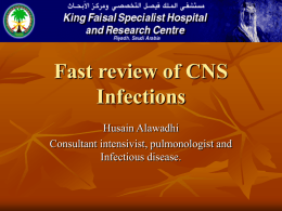 Fast review of CNS Infections