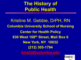 History of Public Health